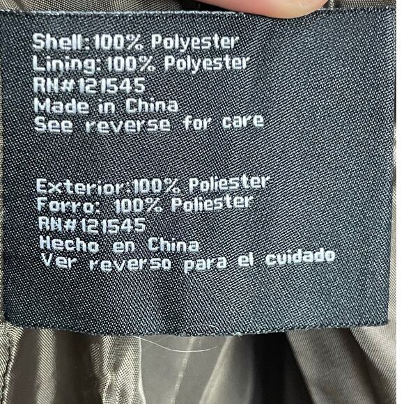 London Fog Olive Green Trench Hooded Coat Jacket Women’s Size Large Winter - Picture 5 of 5